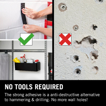 VELCRO Heavy Duty Stick On Tape 50mm x 1m Black - heavy duty, industrial strength