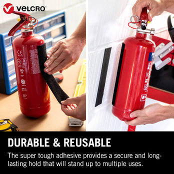 VELCRO Heavy Duty Stick On Tape 50mm x 1m Black - heavy duty, industrial strength