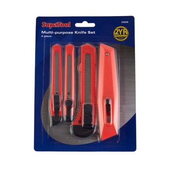 SupaTool 4 Piece Multi Purpose Knife Set