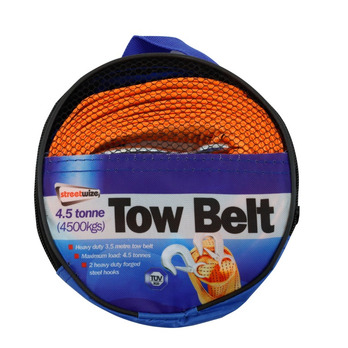 Streetwize Towing Belt 4.5 Tonne - 50mm wide - For use with Cars, 4x4, Vans, Agricultural Vehicles