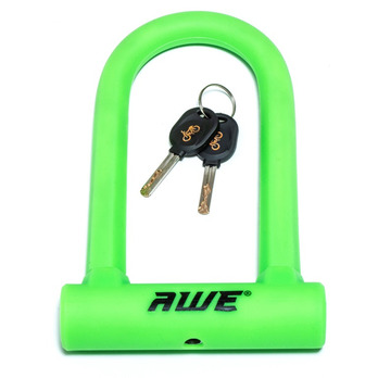 Awe Bicycle Shackle U Lock - hardened steel with 2 keys 130mm x 210mm