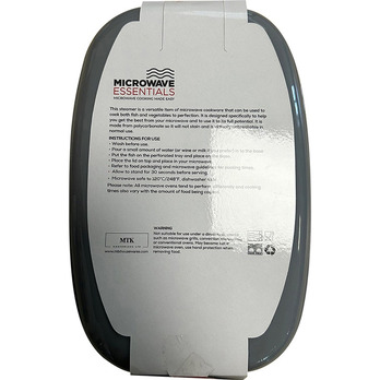 Microwave Essentials Fish Steamer/Poacher - BPA FREE &  Dishwasher Safe