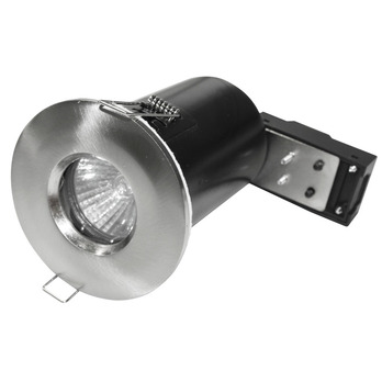 Powermaster IP65 Fire Rated Fixed Downlight Brushed Chrome -  Indoor & Outdoor