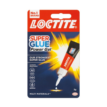 Loctite Super Glue Power Gel 3g Tube - Transparent & Anti-clog cap
