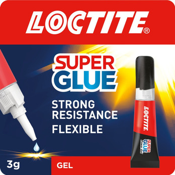 Loctite Super Glue Power Gel 3g Tube - Transparent & Anti-clog cap