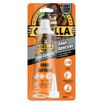 Gorilla Grab Adhesive 80ml White - Ultra-high strength
