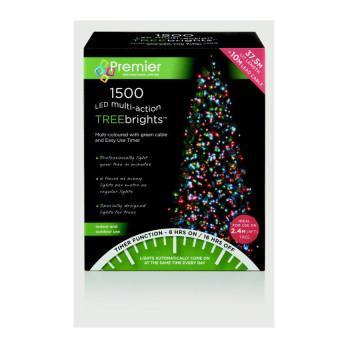 Premier 1500 LED Multi Action Treebrights With Timer Multi/Green
