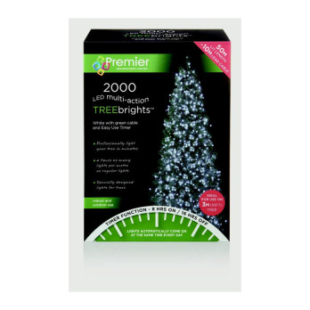 Premier 2000 LED Multi Action Treebrights With Timer White/Green