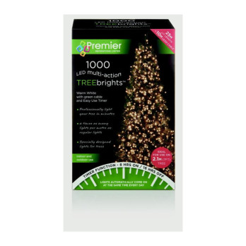 Premier 1000 LED Multi Action Treebrights With Timer Warm White/Green