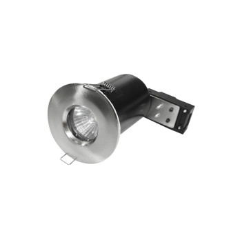 Powermaster IP65 Fire Rated Fixed Downlight Brushed Chrome