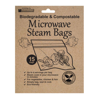 Planit Eco Friendly Microwave Steam Bags Pack 15