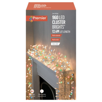 Premier 960 LED Multi Action Cluster Brights With Timer Multi/Clear