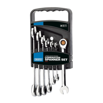 Draper HI-TORQ Ratcheting Combi Spanner Set 7 Piece