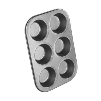 Chef Aid Non Stick Muffin Tray 6 Cup - Made using Goldflon coating