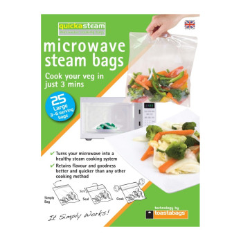 Planit quickasteam Microwave Steam Bags Large Pack 25