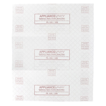 Qualtex Cooker Hood Grease Filters Red Line Pack 2 - 47cm x 57cm flame retardant