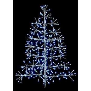 Premier Starburst Tree With White LEDs 90cm Silver 