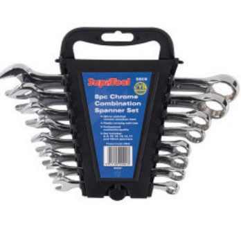 SupaTool Chrome Combination Spanner Set 8 Piece