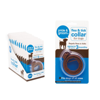 Pride & Groom Flea & Tick Collar For Dogs Puppies Cats & Kittens 3 months protection