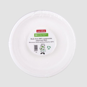 Castleview Extra Strong Plates Pack 10 9 Inch - 23cm disposable plates eco-friendly
