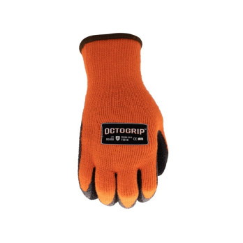 Octogrip 10g Winter Fleece Lined Glove with Foam Latex Palm Lrg