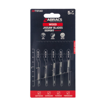 Abracs Jigsaw Blade For Wood Pack 5 77mm