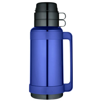 Thermos Mondial Flask 1L Blue Glass vacuum insulated