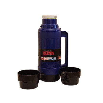 Thermos Mondial Flask 1L Blue Glass vacuum insulated