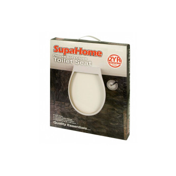 SupaHome Deluxe Soft Close White Toilet Seat