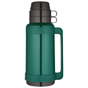 Thermos Mondial Flask 1L glass vacuum insulated interlocking cups for serving
