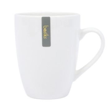 Basiks White Porcelain Belly Mug 11oz/320ml