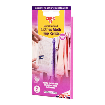 Zero In Demi-Diamond Clothes Moth Killer Refill - Twin Pack 24 weeks moth protection Chemical-free
