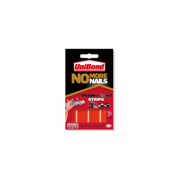 UniBond No More Nails Permanent Strips 19mm x 5cm (10 Strips)